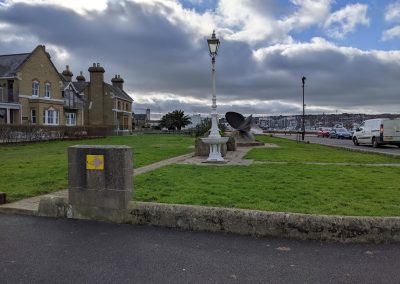 Landscaped green area at East Cowes Esplanade