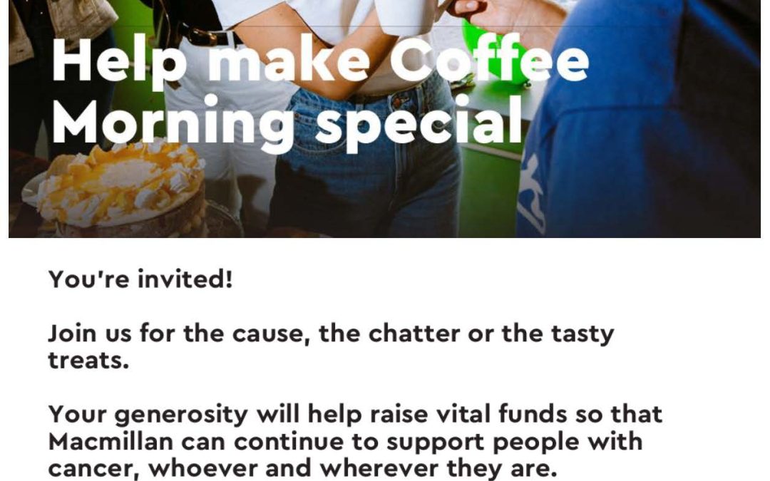 Macmillan Coffee Morning 2026
